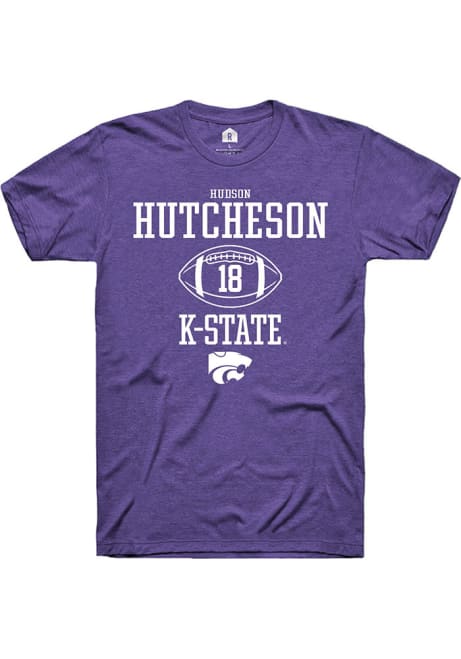 Hudson Hutcheson Purple K-State Wildcats NIL Sport Icon Short Sleeve T Shirt