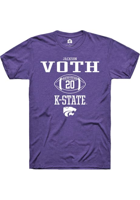 Jackson Voth Purple K-State Wildcats NIL Sport Icon Short Sleeve T Shirt