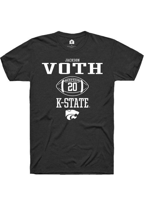 Jackson Voth Black K-State Wildcats NIL Sport Icon Short Sleeve T Shirt