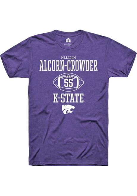 Malcolm Alcorn-Crowder Purple K-State Wildcats NIL Sport Icon Short Sleeve T Shirt
