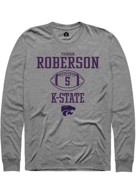 Ta'Quan Roberson Rally Mens Graphite K-State Wildcats NIL Sport Icon Tee