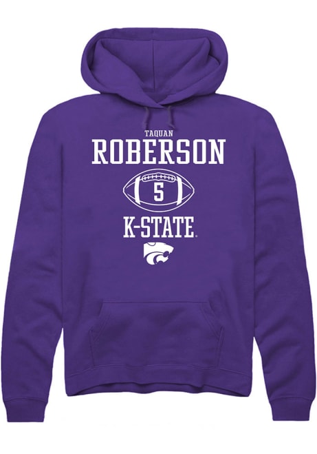 Ta'Quan Roberson Rally Mens Purple K-State Wildcats NIL Sport Icon Hooded Sweatshirt