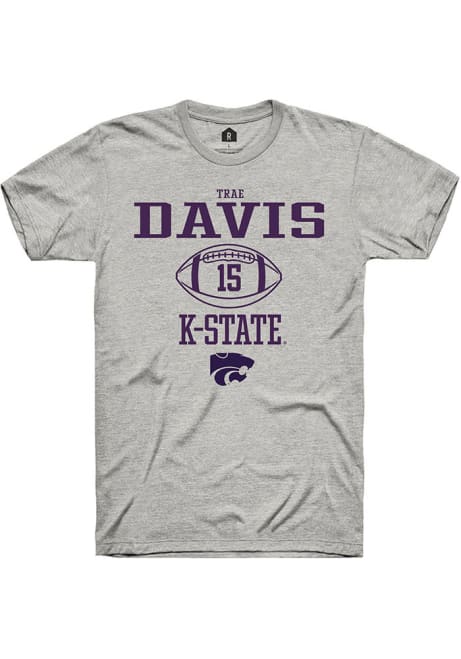 Trae Davis Ash K-State Wildcats NIL Sport Icon Short Sleeve T Shirt