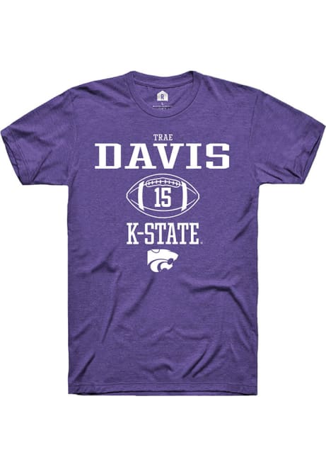 Trae Davis Purple K-State Wildcats NIL Sport Icon Short Sleeve T Shirt