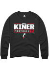 Main image for Corey Kiner  Rally Cincinnati Bearcats Mens Black NIL Stacked Box Long Sleeve Crew Sweatshirt