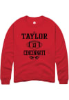 Main image for D.J. Taylor  Rally Cincinnati Bearcats Mens Red NIL Sport Icon Long Sleeve Crew Sweatshirt