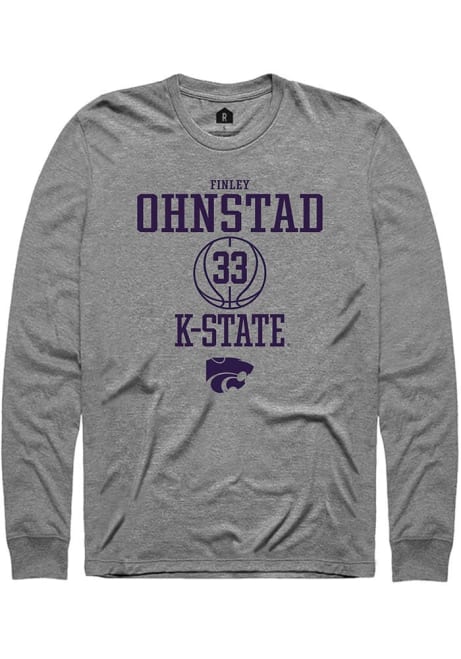 Finley Ohnstad Rally Mens Graphite K-State Wildcats NIL Sport Icon Tee