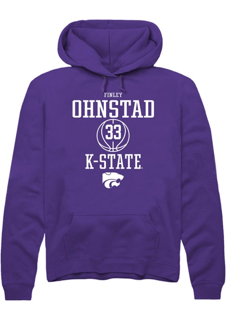 Finley Ohnstad Rally Mens Purple K-State Wildcats NIL Sport Icon Hooded Sweatshirt