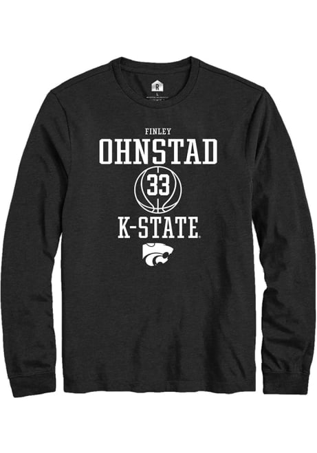 Finley Ohnstad Rally Mens Black K-State Wildcats NIL Sport Icon Tee