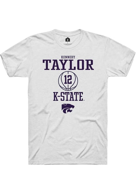 Kennedy Taylor White K-State Wildcats NIL Sport Icon Short Sleeve T Shirt