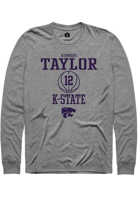 Kennedy Taylor Rally Mens Graphite K-State Wildcats NIL Sport Icon Tee