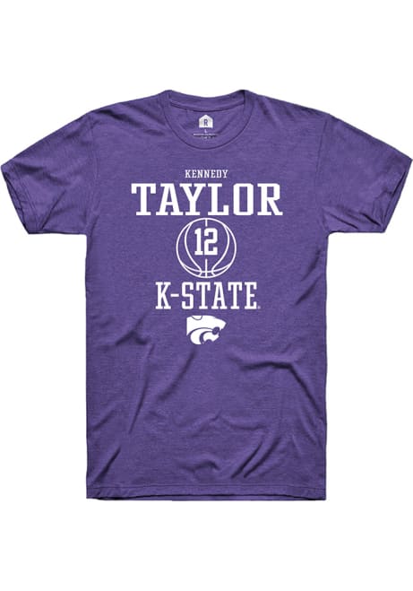 Kennedy Taylor Purple K-State Wildcats NIL Sport Icon Short Sleeve T Shirt