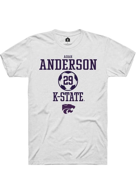 Adah Anderson White K-State Wildcats NIL Sport Icon Short Sleeve T Shirt