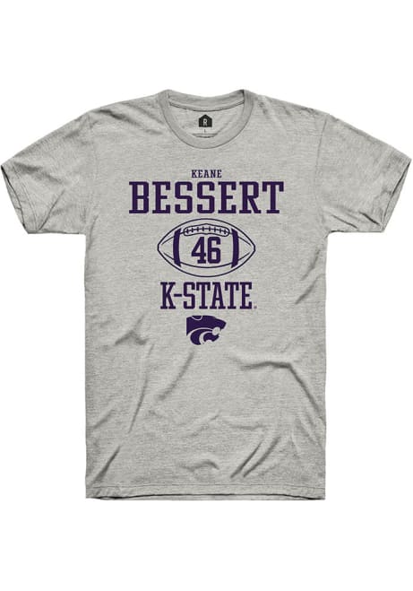 Keane Bessert Ash K-State Wildcats NIL Sport Icon Short Sleeve T Shirt