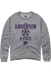 Main image for Adah Anderson Rally Mens Graphite K-State Wildcats NIL Sport Icon Crew Sweatshirt