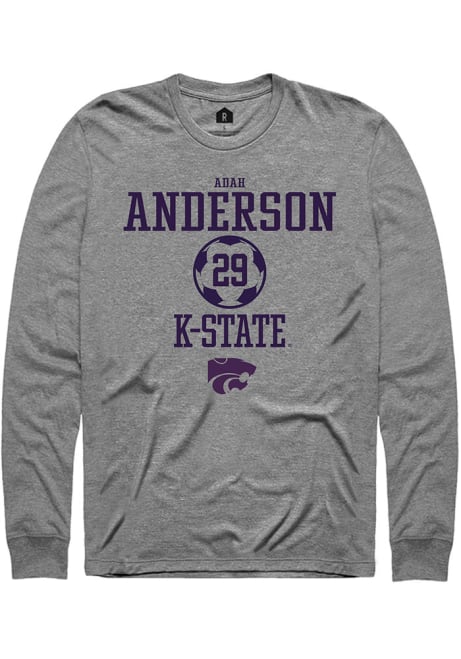 Adah Anderson Rally Mens Graphite K-State Wildcats NIL Sport Icon Tee