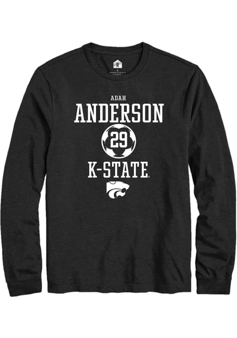 Adah Anderson Rally Mens Black K-State Wildcats NIL Sport Icon Tee