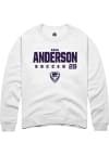 Main image for Adah Anderson Rally Mens White K-State Wildcats NIL Stacked Box Crew Sweatshirt