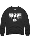 Main image for Adah Anderson Rally Mens Black K-State Wildcats NIL Stacked Box Crew Sweatshirt