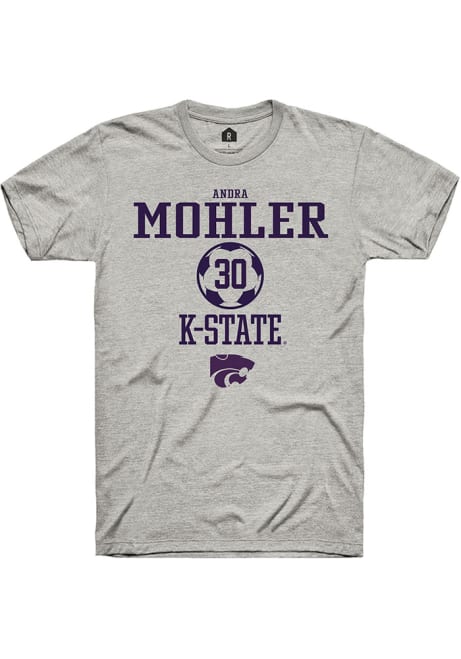 Andra Mohler Ash K-State Wildcats NIL Sport Icon Short Sleeve T Shirt
