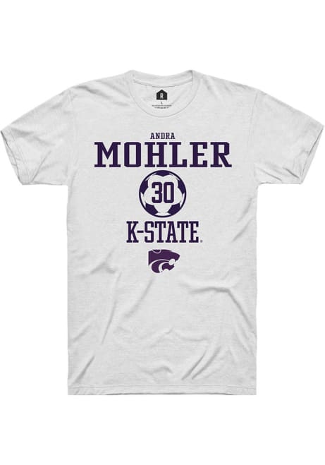 Andra Mohler White K-State Wildcats NIL Sport Icon Short Sleeve T Shirt