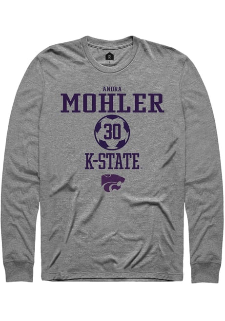 Andra Mohler Rally Mens Graphite K-State Wildcats NIL Sport Icon Tee