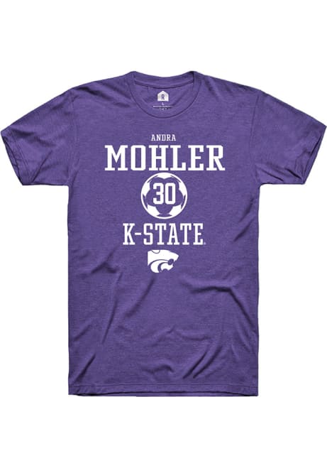 Andra Mohler Purple K-State Wildcats NIL Sport Icon Short Sleeve T Shirt