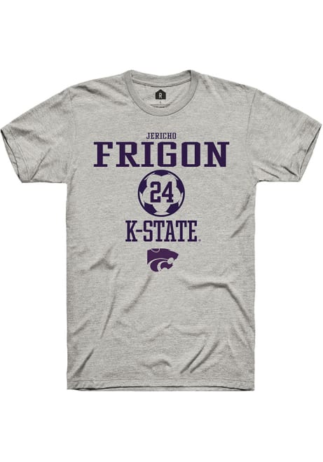 Jericho Frigon Ash K-State Wildcats NIL Sport Icon Short Sleeve T Shirt