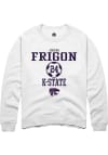 Main image for Jericho Frigon  Rally K-State Wildcats Mens White NIL Sport Icon Long Sleeve Crew Sweatshirt