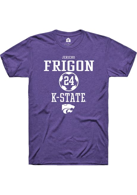 Jericho Frigon Purple K-State Wildcats NIL Sport Icon Short Sleeve T Shirt