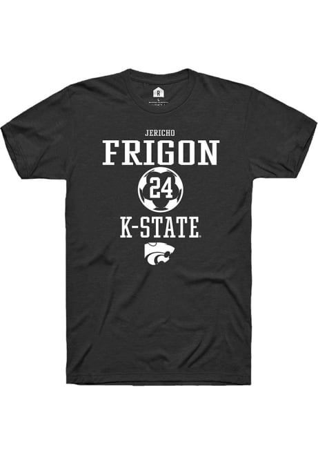 Jericho Frigon Black K-State Wildcats NIL Sport Icon Short Sleeve T Shirt
