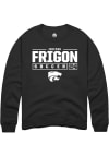 Main image for Jericho Frigon Rally Mens Black K-State Wildcats NIL Stacked Box Crew Sweatshirt