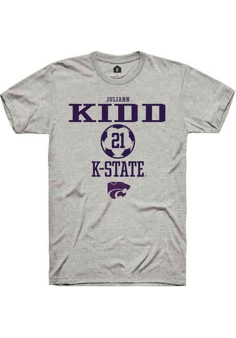 Juliann Kidd Ash K-State Wildcats NIL Sport Icon Short Sleeve T Shirt