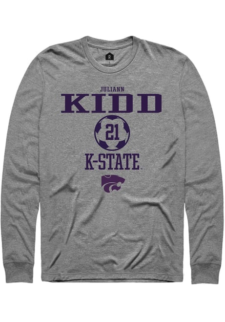 Juliann Kidd Rally Mens Graphite K-State Wildcats NIL Sport Icon Tee