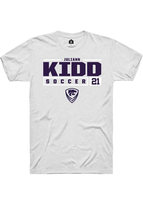 Juliann Kidd White K-State Wildcats NIL Stacked Box Short Sleeve T Shirt
