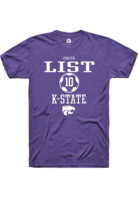 Porter List Purple K-State Wildcats NIL Sport Icon Short Sleeve T Shirt