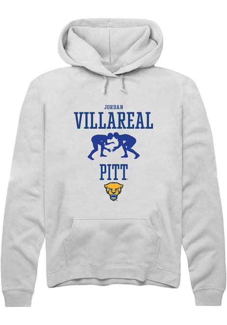 Jordan Villareal Rally Mens White Pitt Panthers NIL Sport Icon Hooded Sweatshirt