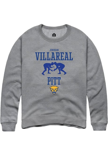 Jordan Villareal Rally Mens Graphite Pitt Panthers NIL Sport Icon Crew Sweatshirt