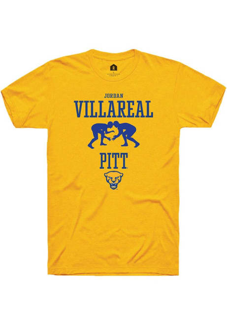 Jordan Villareal Gold Pitt Panthers NIL Sport Icon Short Sleeve T Shirt