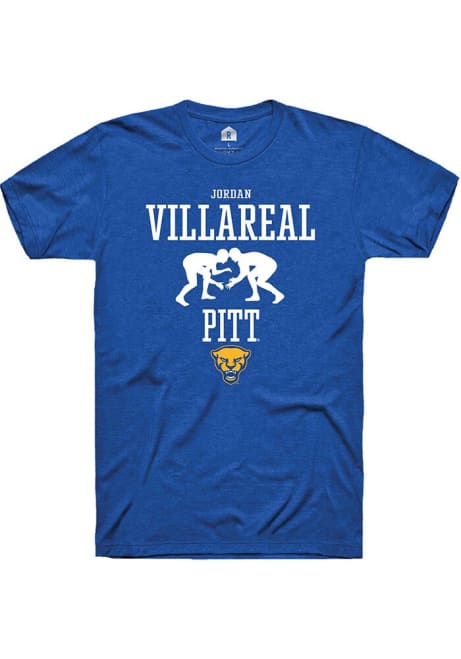 Jordan Villareal Blue Pitt Panthers NIL Sport Icon Short Sleeve T Shirt