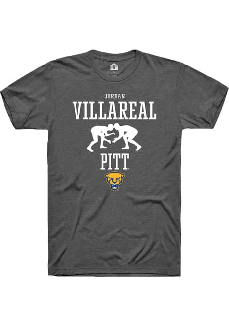 Jordan Villareal Dark Grey Pitt Panthers NIL Sport Icon Short Sleeve T Shirt