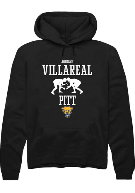 Jordan Villareal Rally Mens Black Pitt Panthers NIL Sport Icon Design Hooded Sweatshirt