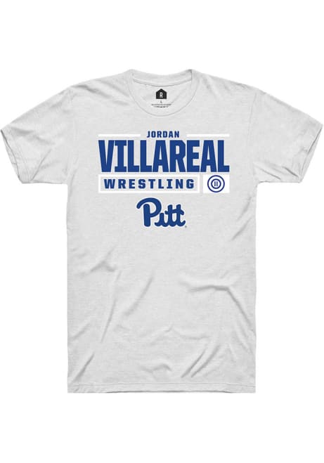 Jordan Villareal White Pitt Panthers NIL Stacked Box Short Sleeve T Shirt