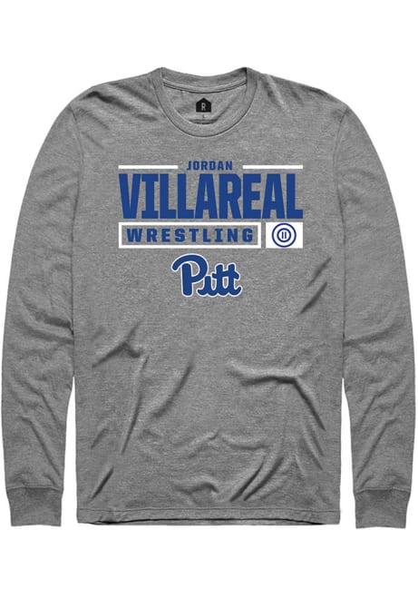 Jordan Villareal Rally Mens Graphite Pitt Panthers NIL Stacked Box Tee