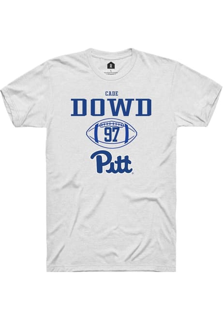 Cade Dowd White Pitt Panthers NIL Sport Icon Short Sleeve T Shirt