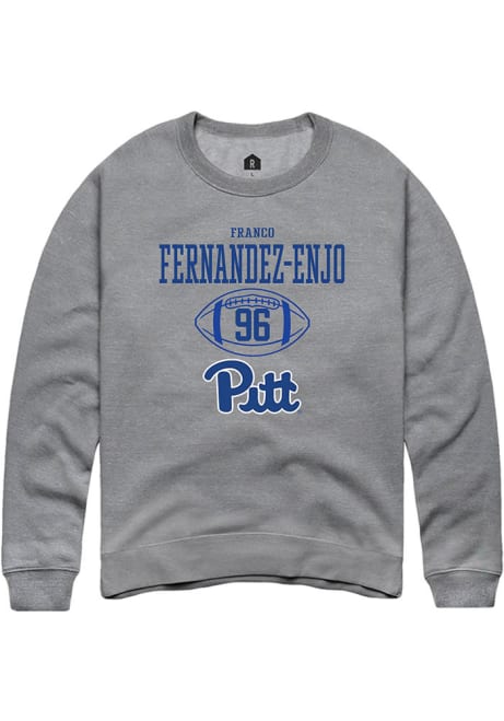 Franco Fernandez-Enjo Rally Mens Graphite Pitt Panthers NIL Sport Icon Design Crew Sweatshirt