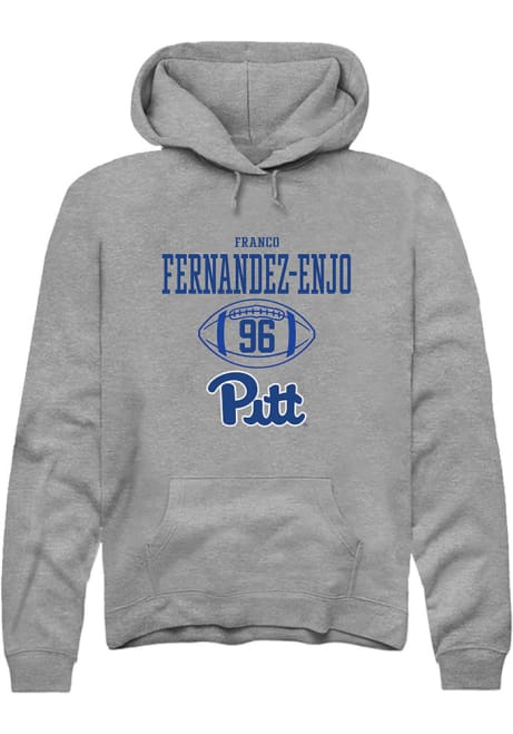 Franco Fernandez-Enjo Rally Mens Graphite Pitt Panthers NIL Sport Icon Design Hooded Sweatshirt