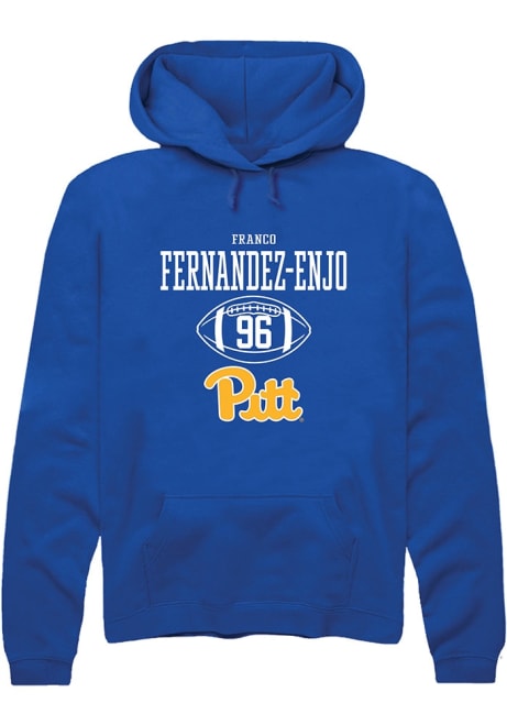 Franco Fernandez-Enjo Rally Mens Blue Pitt Panthers NIL Sport Icon Design Hooded Sweatshirt