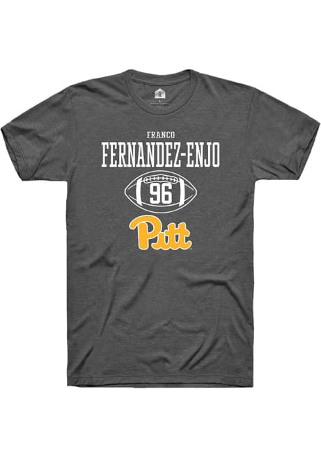 Franco Fernandez-Enjo Dark Grey Pitt Panthers NIL Sport Icon Design Short Sleeve T Shirt