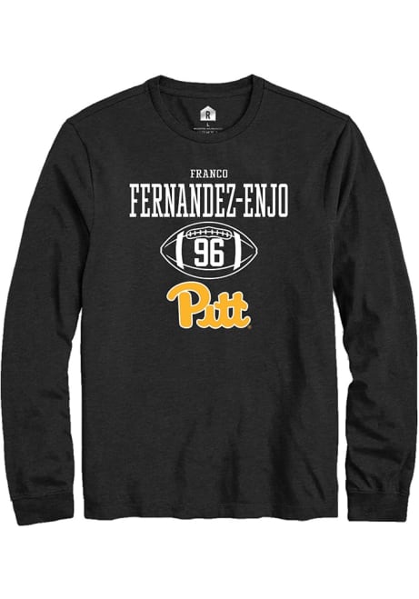 Franco Fernandez-Enjo Rally Mens Black Pitt Panthers NIL Sport Icon Design Tee